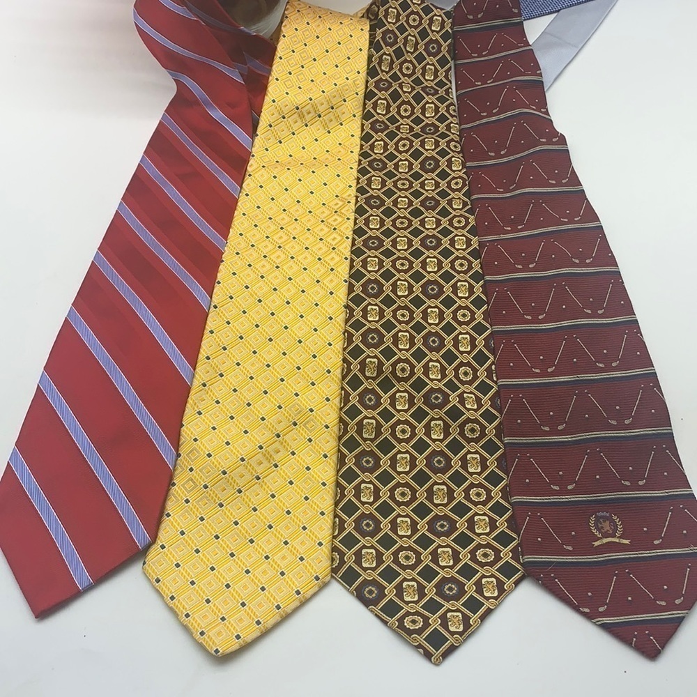 Tommy Hilfiger lot of 4 100% silk Ties